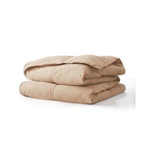 NWT Unikome Goose Feather Down Comforter Ginger Root Brown Full / Queen